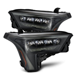 AlphaRex 22-23 Toyota Tundra NOVA-Series Headlights Alpha-Black w/Amber DRL - Req 810029 OR 810030 - Mo-Moto