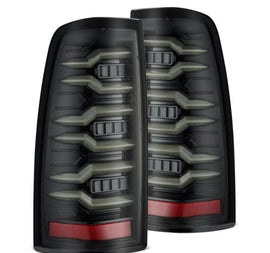 AlphaRex 99-06 Chevrolet Silverado Sierra LUXX-Series LED Tail Lights Alpha-Black - Mo-Moto