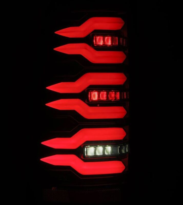 AlphaRex 99-06 Chevrolet Silverado Sierra LUXX-Series LED Tail Lights Alpha-Black - Mo-Moto