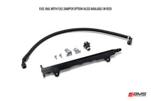 Load image into Gallery viewer, AMS Performance 08-15 Mitsubishi EVO X CNC Machined Aluminum Fuel Rail w/Pulsation Dampener - Black - Mo-Moto