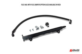 AMS Performance 08-15 Mitsubishi EVO X CNC Machined Aluminum Fuel Rail w/Pulsation Dampener - Black - Mo-Moto