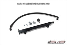 Load image into Gallery viewer, AMS Performance 08-15 Mitsubishi EVO X CNC Machined Aluminum Fuel Rail w/Pulsation Dampener - Black - Mo-Moto