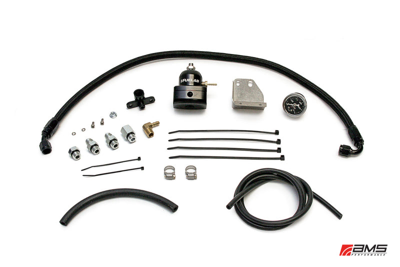 AMS Performance 08-15 Mitsubishi EVO X Fuel Pressure Regulator Kit - Black - Mo-Moto