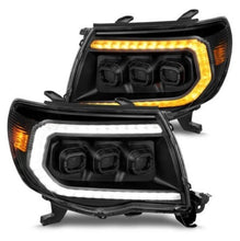 Load image into Gallery viewer, ANZO 05-11 Toyota Tacoma Full LED Proj Headlights White DRL/Init/SeqSig Black - Pair - Mo-Moto