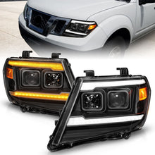 Load image into Gallery viewer, ANZO 09-20 Nissan Frontier Black Projector Plank Style DRL w/ Switchback &amp; Sequential LED DRL - Mo-Moto