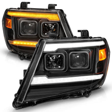 Load image into Gallery viewer, ANZO 09-20 Nissan Frontier Black Projector Plank Style DRL w/ Switchback &amp; Sequential LED DRL - Mo-Moto