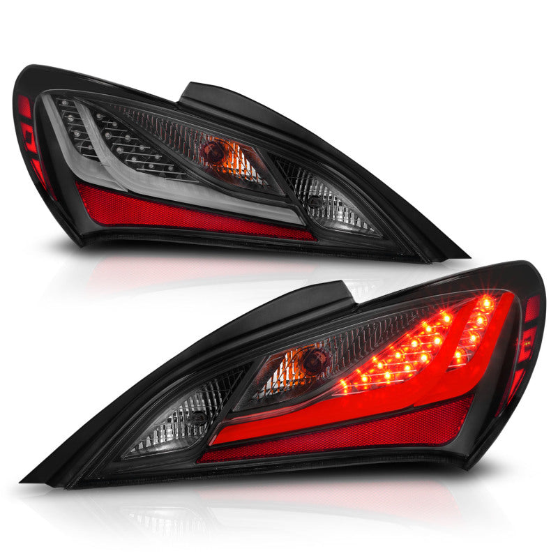 ANZO 10-13 Hyundai Genesis 2DR LED Taillights Smoke - Mo-Moto