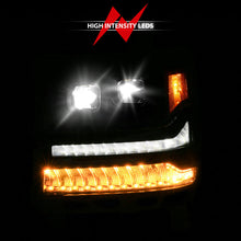 Load image into Gallery viewer, ANZO 16-18 Chevy Silverado 1500 (Factory HID Models ONLY) Full LED Proj Headlights Black - Pair - Mo-Moto
