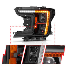 Load image into Gallery viewer, ANZO 18-20 Ford F-150 (w/Factory Halogen) Z-Series Full LED Proj Headlights Init/SeqSig - Pair - Mo-Moto