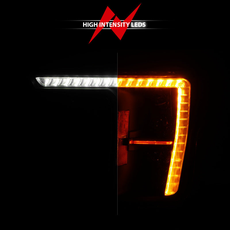 ANZO 18-20 Ford F-150 (w/Factory Halogen) Z-Series Full LED Proj Headlights Init/SeqSig - Pair - Mo-Moto