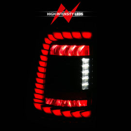 ANZO 19-24 RAM 1500 (Factory Halogen Models) Full LED Tail Lights SeqSig Black - Pair - Mo-Moto