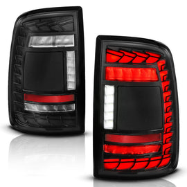 ANZO 19-24 RAM 2500/3500 Full LED Tail Lights SeqSig Black - Pair - Mo-Moto