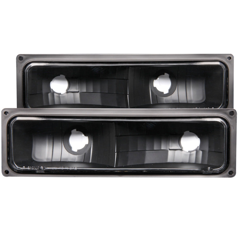 ANZO 1988-1998 Chevrolet C1500 Euro Parking Lights Black - Mo-Moto