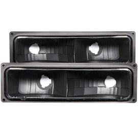 ANZO 1988-1998 Chevrolet C1500 Euro Parking Lights Black - Mo-Moto