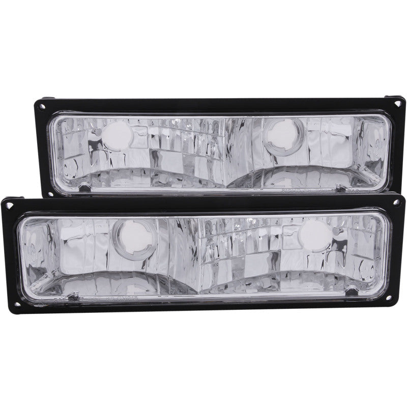 ANZO 1988-1998 Chevrolet C1500 Euro Parking Lights Black - Mo-Moto