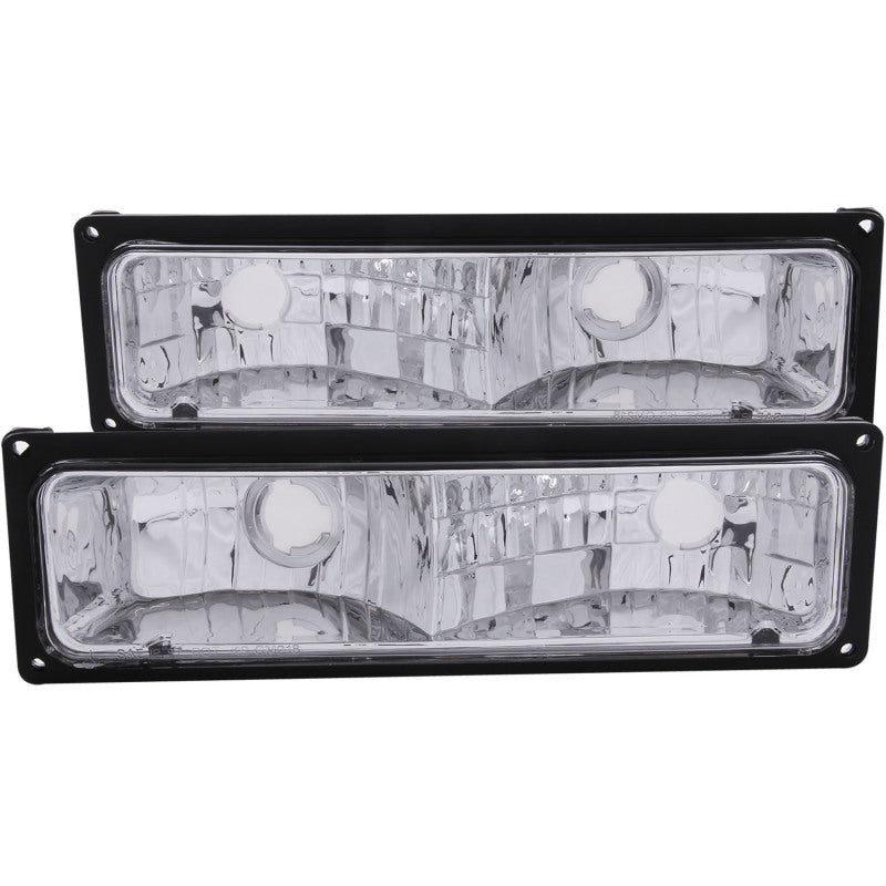 ANZO 1988-1998 Chevrolet C1500 Euro Parking Lights Black - Mo-Moto