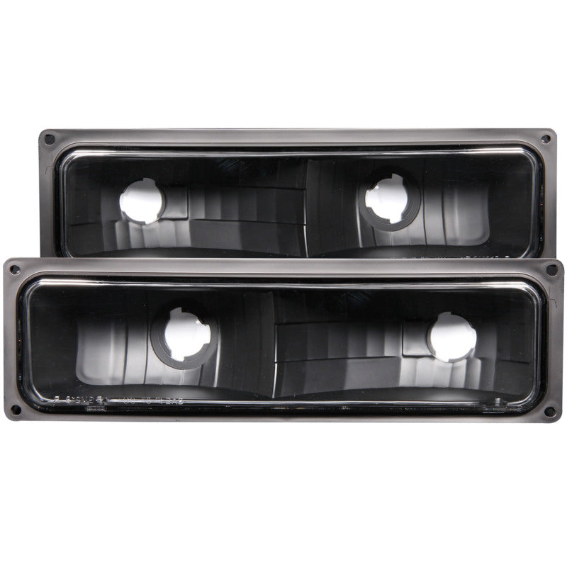 ANZO 1988-1998 Chevrolet C1500 Euro Parking Lights Black - Mo-Moto