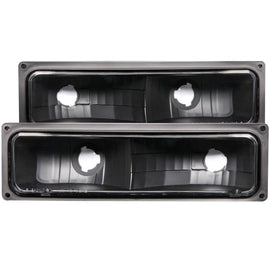 ANZO 1988-1998 Chevrolet C1500 Euro Parking Lights Black - Mo-Moto
