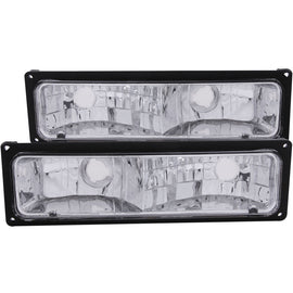 ANZO 1988-1998 Chevrolet C1500 Euro Parking Lights Black - Mo-Moto