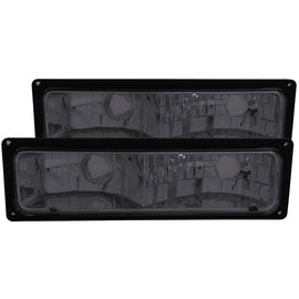 ANZO 1988-1998 Chevrolet C1500 Euro Parking Lights Smoke - Mo-Moto