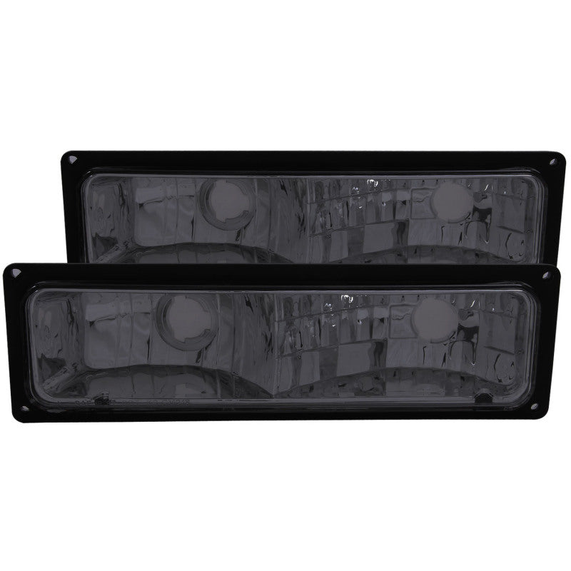 ANZO 1988-1998 Chevrolet C1500 Euro Parking Lights Smoke - Mo-Moto
