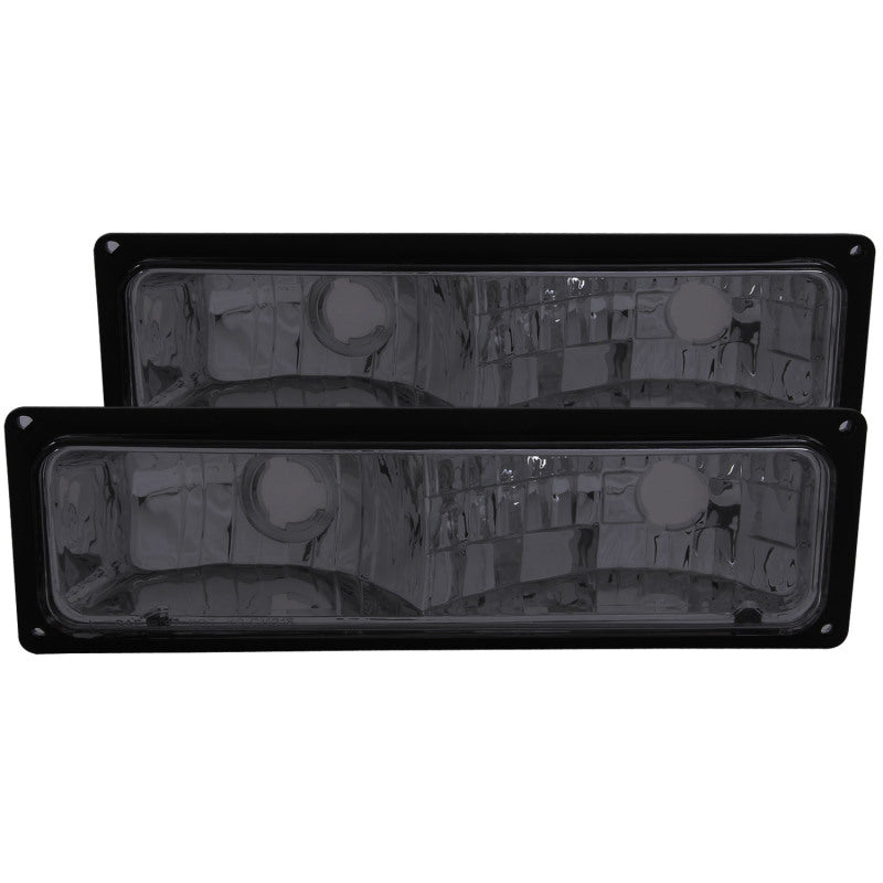 ANZO 1988-1998 Chevrolet C1500 Euro Parking Lights Smoke - Mo-Moto