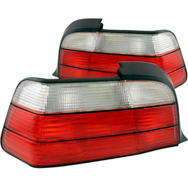 ANZO 1992-1998 BMW 3 Series E36 Coupe/Convertable Taillights Red/Clear - Mo-Moto
