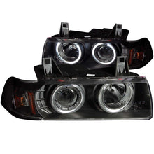Load image into Gallery viewer, ANZO 1992-1998 BMW 3 Series E36 Projector Headlights w/ Halo Black G2 1 pc - Mo-Moto