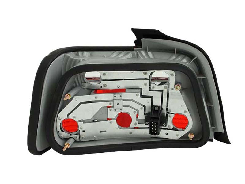 ANZO 1992-1998 BMW 3 Series E36 Sedan Taillights Red/Clear - Mo-Moto