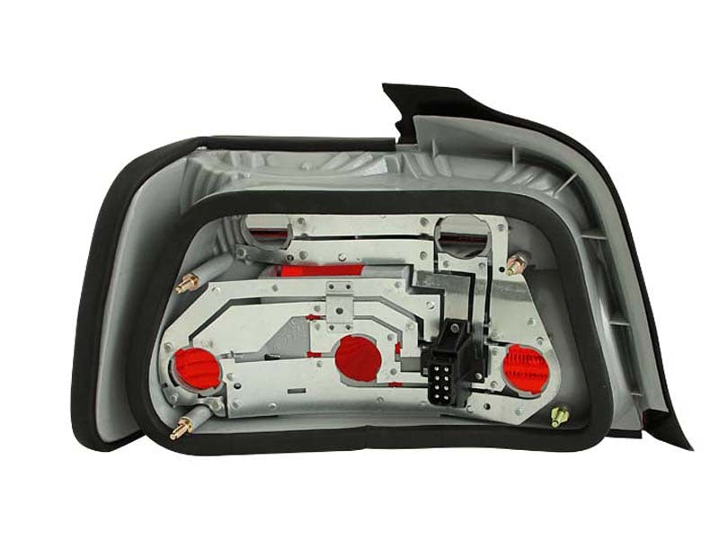 ANZO 1992-1998 BMW 3 Series E36 Sedan Taillights Red/Smoke - Mo-Moto