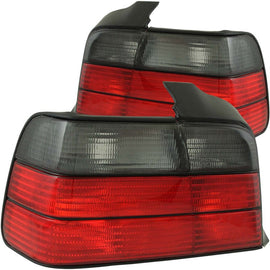 ANZO 1992-1998 BMW 3 Series E36 Sedan Taillights Red/Smoke - Mo-Moto