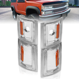 ANZO 1994-1998 Chevrolet Blazer Corner Lights Clear Lens w/ Amber Reflector - Mo-Moto