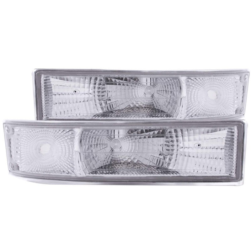 ANZO 1995-2005 Chevrolet Astro Van Euro Parking Lights Chrome - Mo-Moto