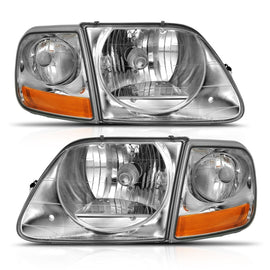ANZO 1997-2003 Ford F-150 Crystal Headlight G2 Clear With Parking Light - Mo-Moto