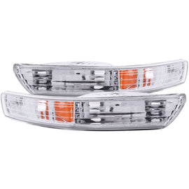 ANZO 1998-2001 Acura Integra Euro Parking Lights Chrome w/ Amber Reflector - Mo-Moto