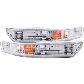 ANZO 1998-2001 Acura Integra Euro Parking Lights Chrome w/ Amber Reflector - Mo-Moto