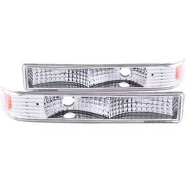 ANZO 1998-2005 Chevrolet S-10 Euro Parking Lights Chrome - Mo-Moto