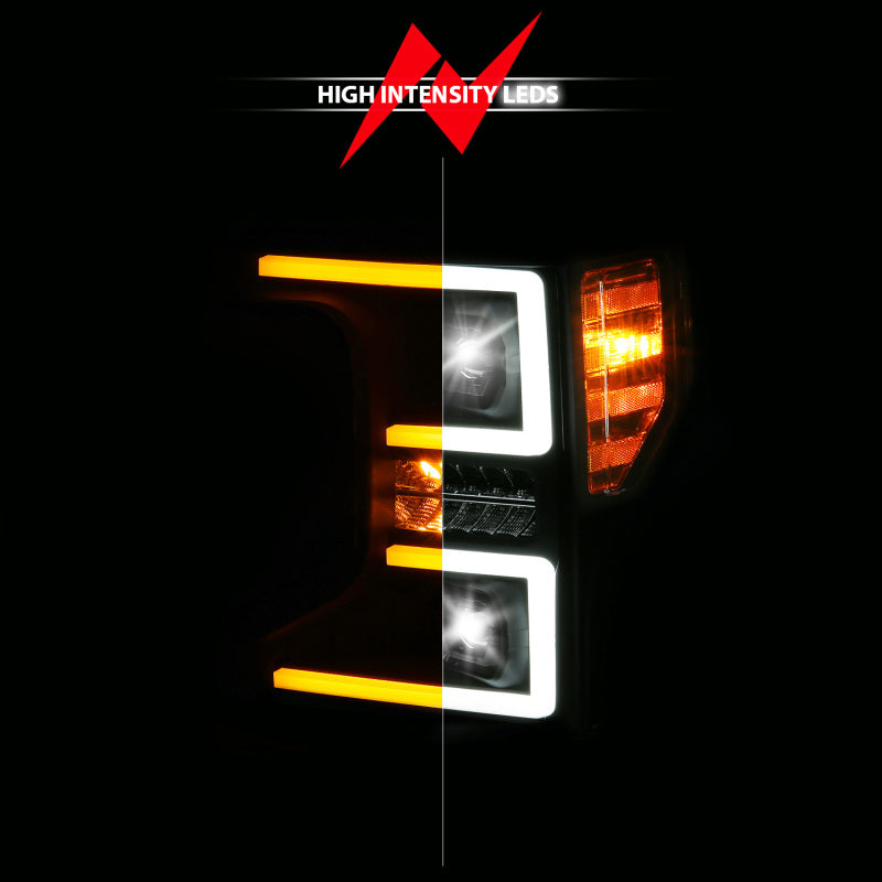 ANZO 20-22 Ford Super Duty (Halogen) Z-Series Full LED Proj Headlights SeqSig - Driver Side ONLY - Mo-Moto