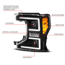 Load image into Gallery viewer, ANZO 20-22 Ford Super Duty (Halogen) Z-Series Full LED Proj Headlights SeqSig - Driver Side ONLY - Mo-Moto