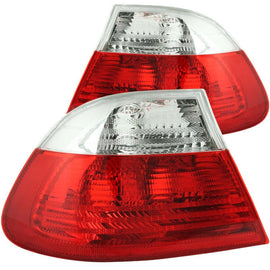 ANZO 2000-2003 BMW 3 Series E46 Taillights Red/Clear - Mo-Moto
