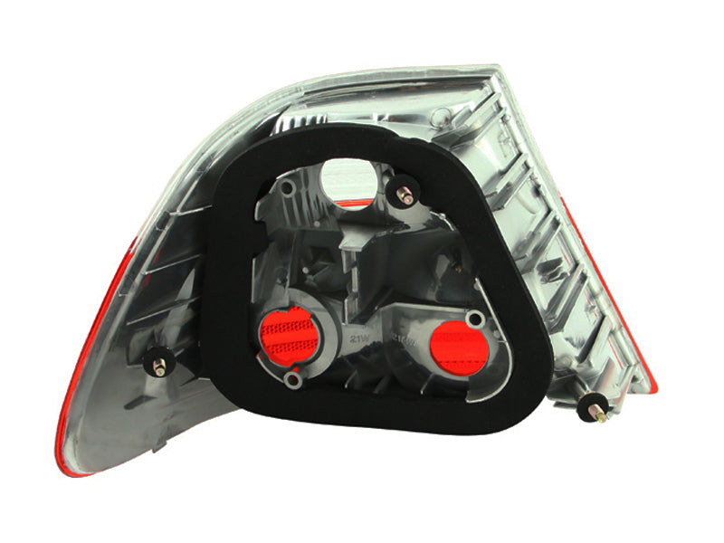 ANZO 2000-2003 BMW 3 Series E46 Taillights Red/Clear - Mo-Moto