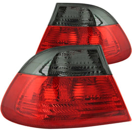 ANZO 2000-2003 BMW 3 Series E46 Taillights Red/Smoke - Outer - Mo-Moto
