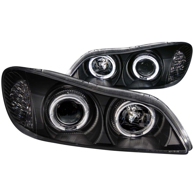 ANZO 2000-2004 Infiniti I30 Projector Headlights w/ Halo Black - Mo-Moto