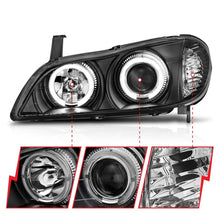 Load image into Gallery viewer, ANZO 2000-2004 Infiniti I30 Projector Headlights w/ Halo Black - Mo-Moto