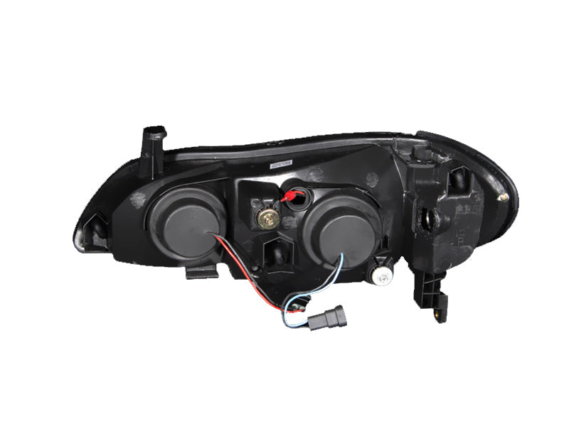 ANZO 2000-2004 Infiniti I30 Projector Headlights w/ Halo Black - Mo-Moto