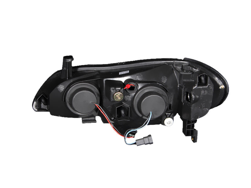 ANZO 2000-2004 Infiniti I30 Projector Headlights w/ Halo Black - Mo-Moto