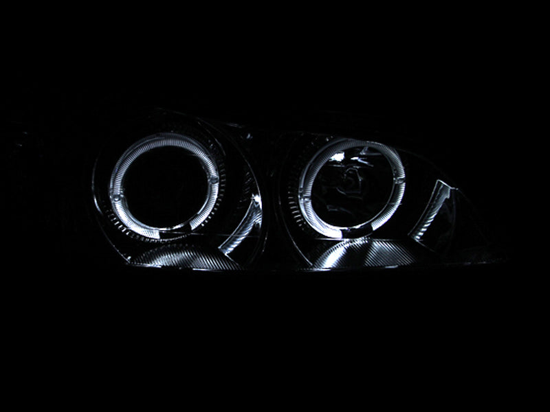 ANZO 2000-2004 Infiniti I30 Projector Headlights w/ Halo Chrome - Mo-Moto