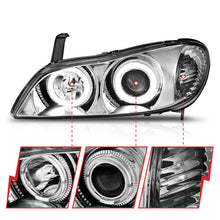 Load image into Gallery viewer, ANZO 2000-2004 Infiniti I30 Projector Headlights w/ Halo Chrome - Mo-Moto