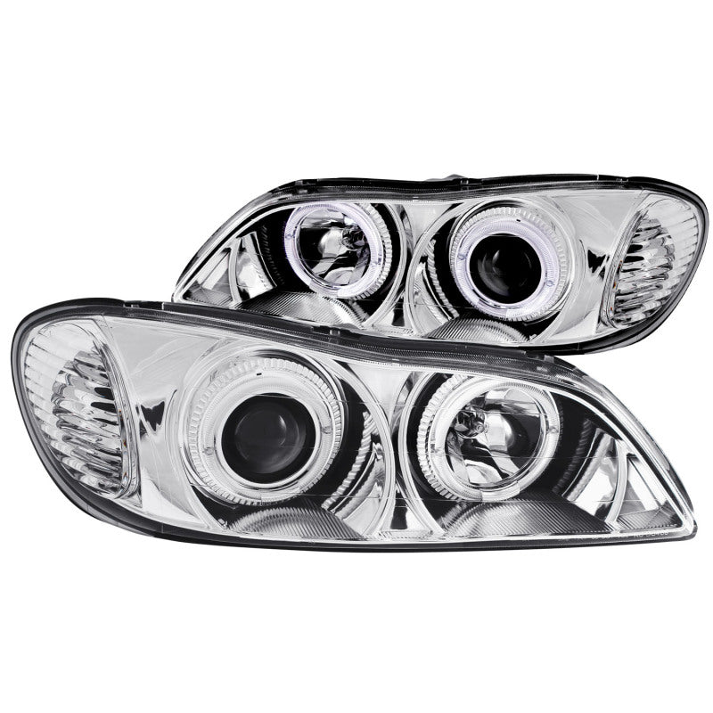 ANZO 2000-2004 Infiniti I30 Projector Headlights w/ Halo Chrome - Mo-Moto