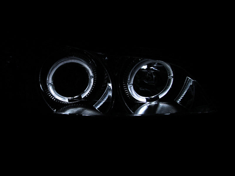 ANZO 2000-2004 Infiniti I30 Projector Headlights w/ Halo Chrome - Mo-Moto